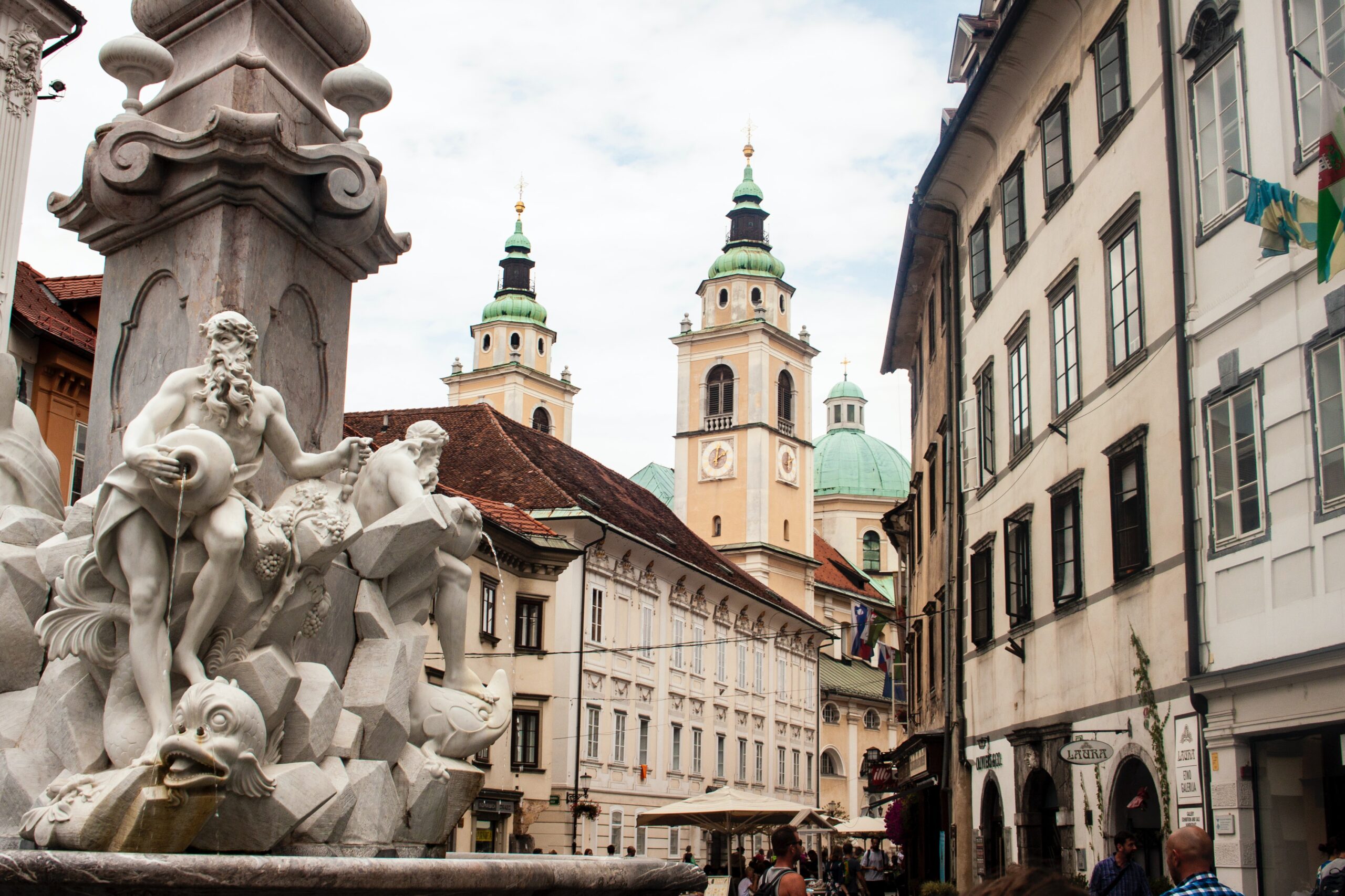  Fountain of the Three Carniolan Rivers, the work of the sculptor Francesco Robba